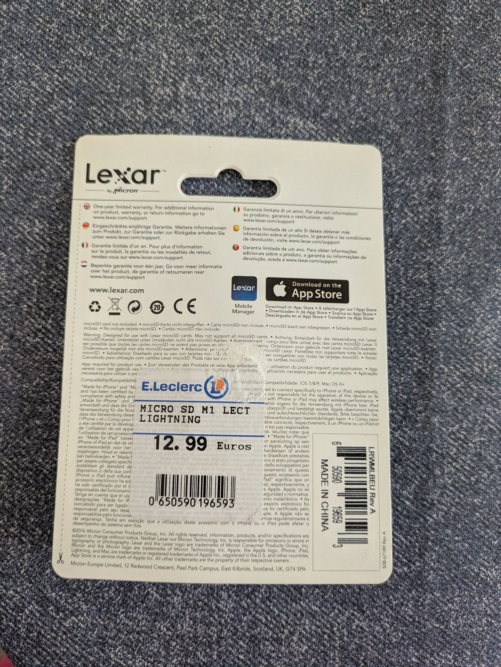 Leitor de Cartão Micro SD para Lightning iPhone / iPad - Lexar (Novo) – photo 2
